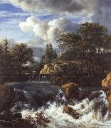 A Waterfall in a Rocky Landscape Jacob van Ruisdael